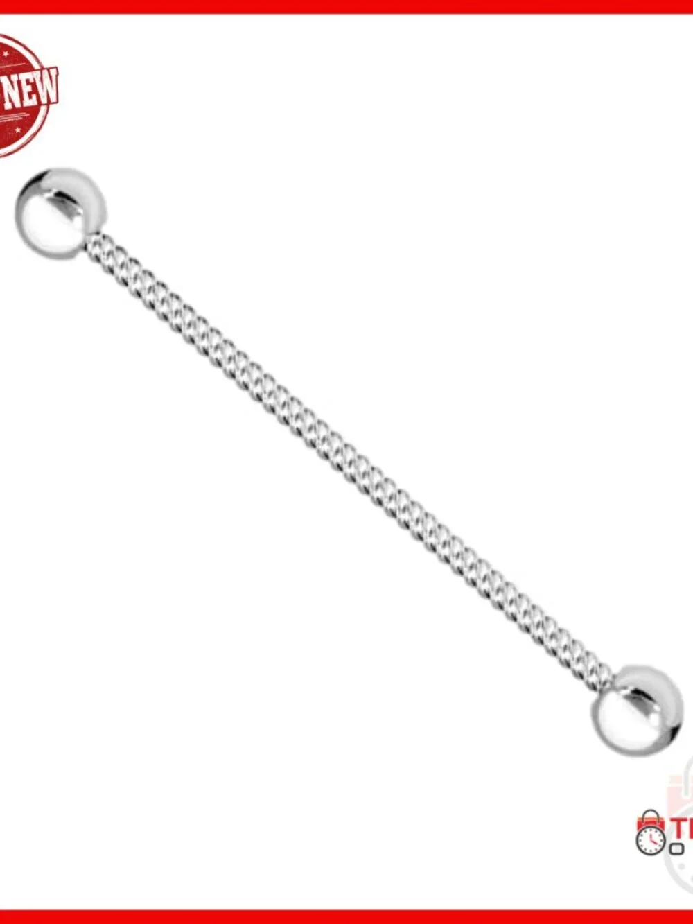 14K Gold Entwine Industrial Piercing, 14G Braided Bar Barbell, Cartilage Earring